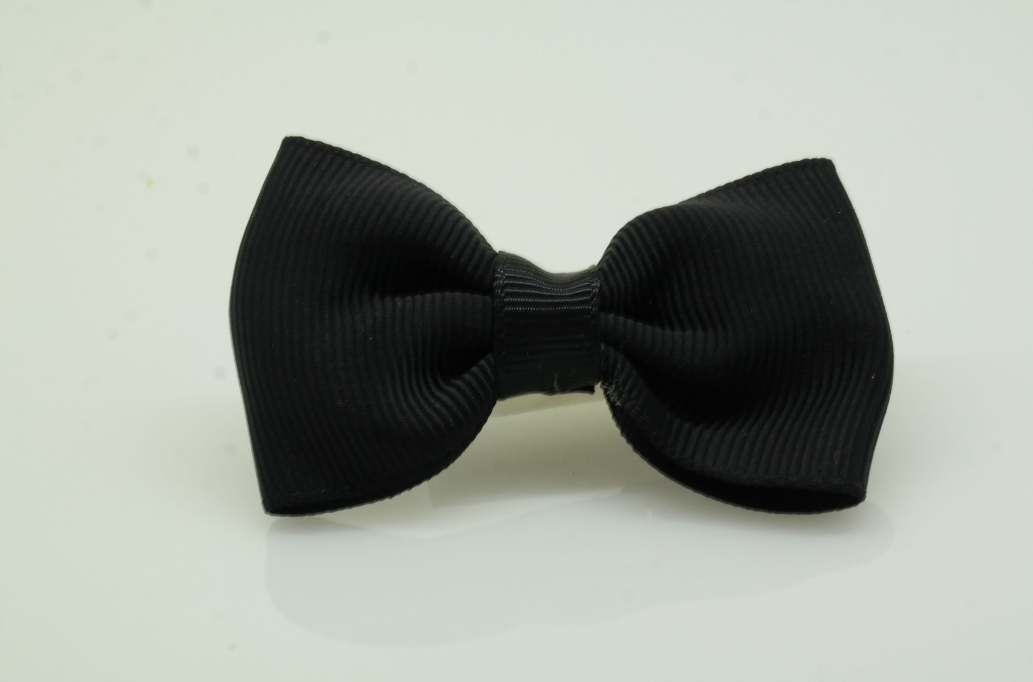 Itty bitty tuxedo hair Bow with colors  Black